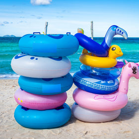 Syhood patch applied on inflatable pool toy demonstrates strong grip and quick fix