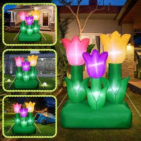 Syhood photo-ready tulip yard decor ideal for outdoor celebrations.