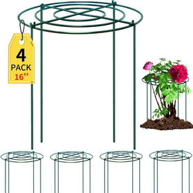 SYITCUN 4-pack peony cages provide sturdy garden support for blooms.