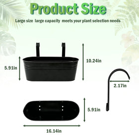 SYITCUN detachable hooks keeping planters securely on standard railings.