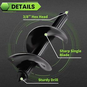 SYITCUN auger in action creates neat hole-digging results in minutes.