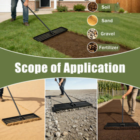 SYITCUN all-season rake suitable for sports field prep and playground leveling