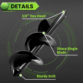 SYITCUN post hole digger auger for efficient garden setup