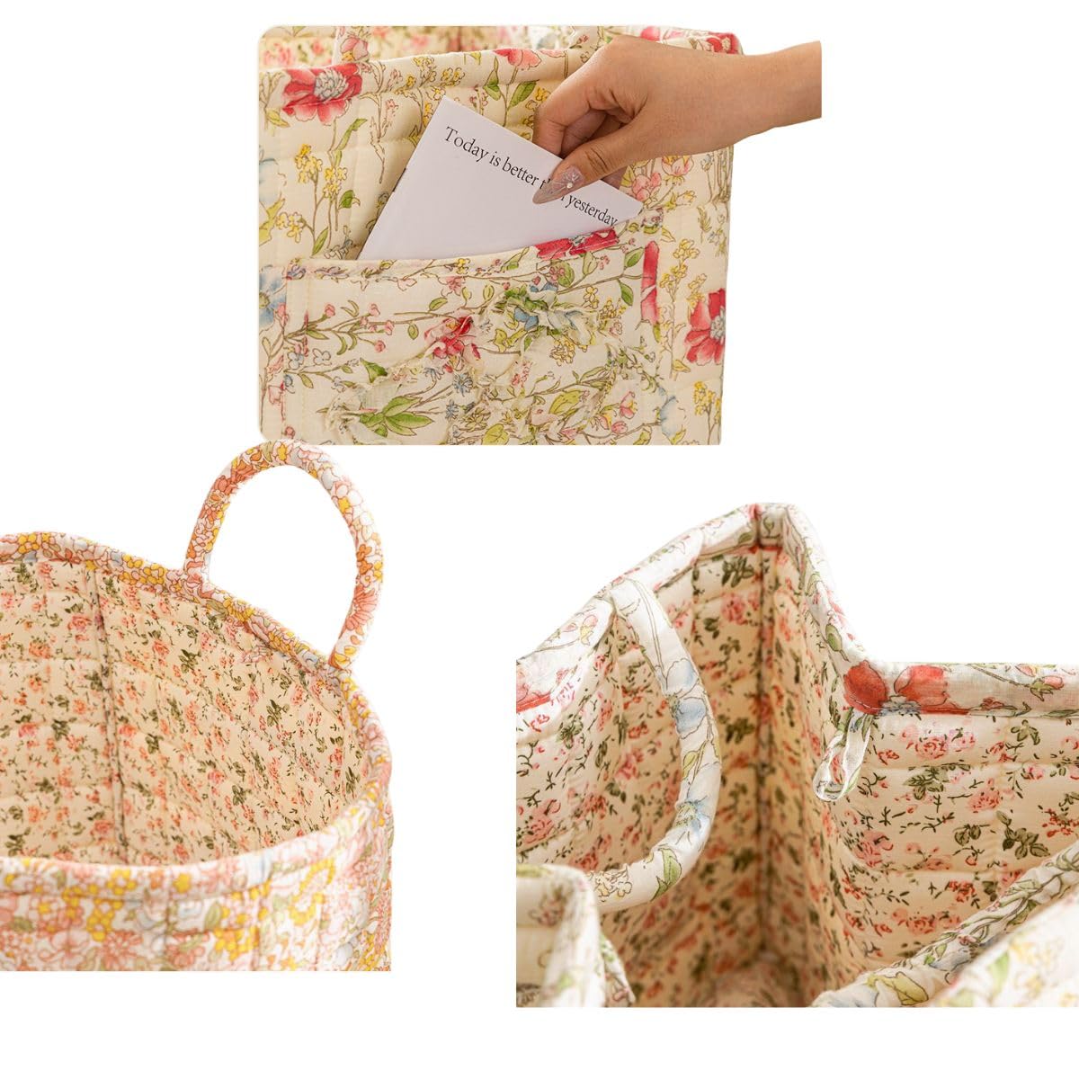 Sylet foldable boho storage basket saves space when not in use