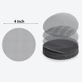 Sylken 4inch round drainage mesh closeup shows sturdy glass fiber construction.