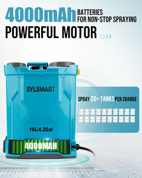 Sylsmart sprayer digital display shows PSI and battery status for precise control.