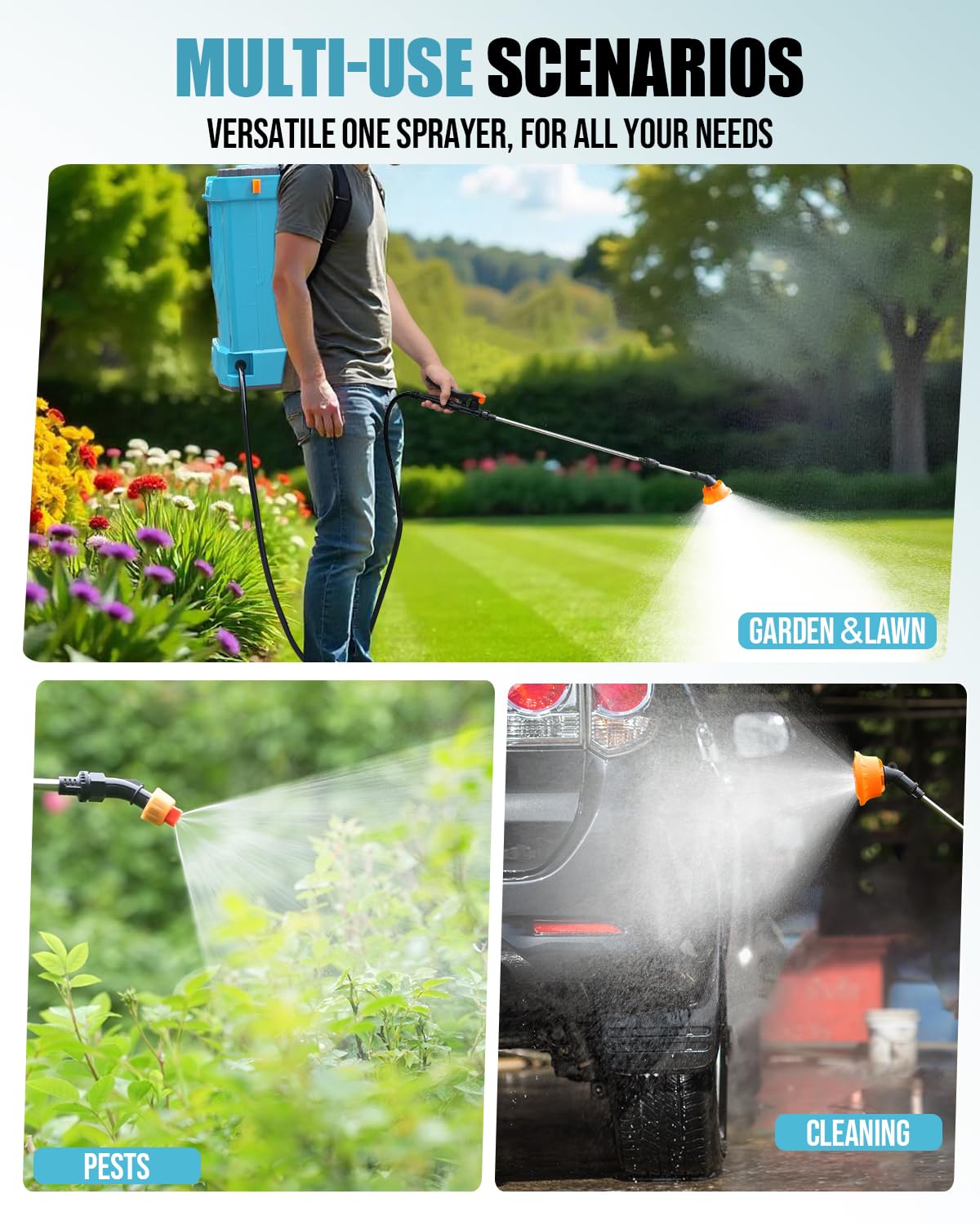 Rapid charger included with Sylsmart backpack sprayer for quick recharging