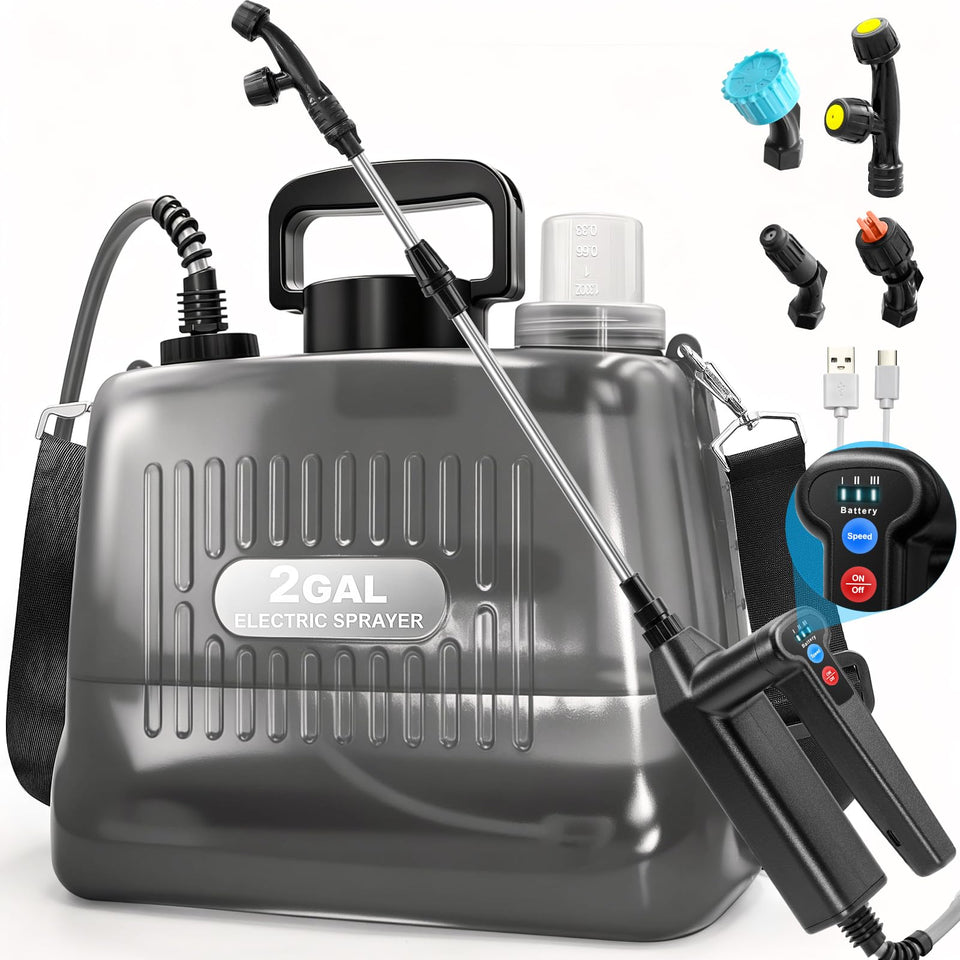 Sylsmart battery powered sprayer with a full tank for ready lawn applications.
