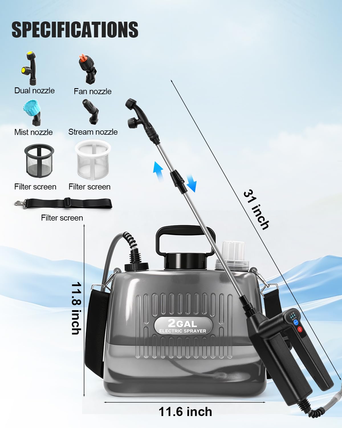 Sylsmart ergonomic, lightweight design supports comfortable yard spraying.