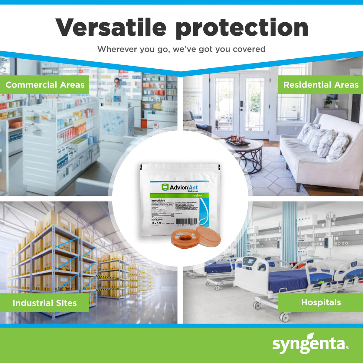 Syngenta Advion Ant Bait Arena 12ct interior scene near cabinets for pest management