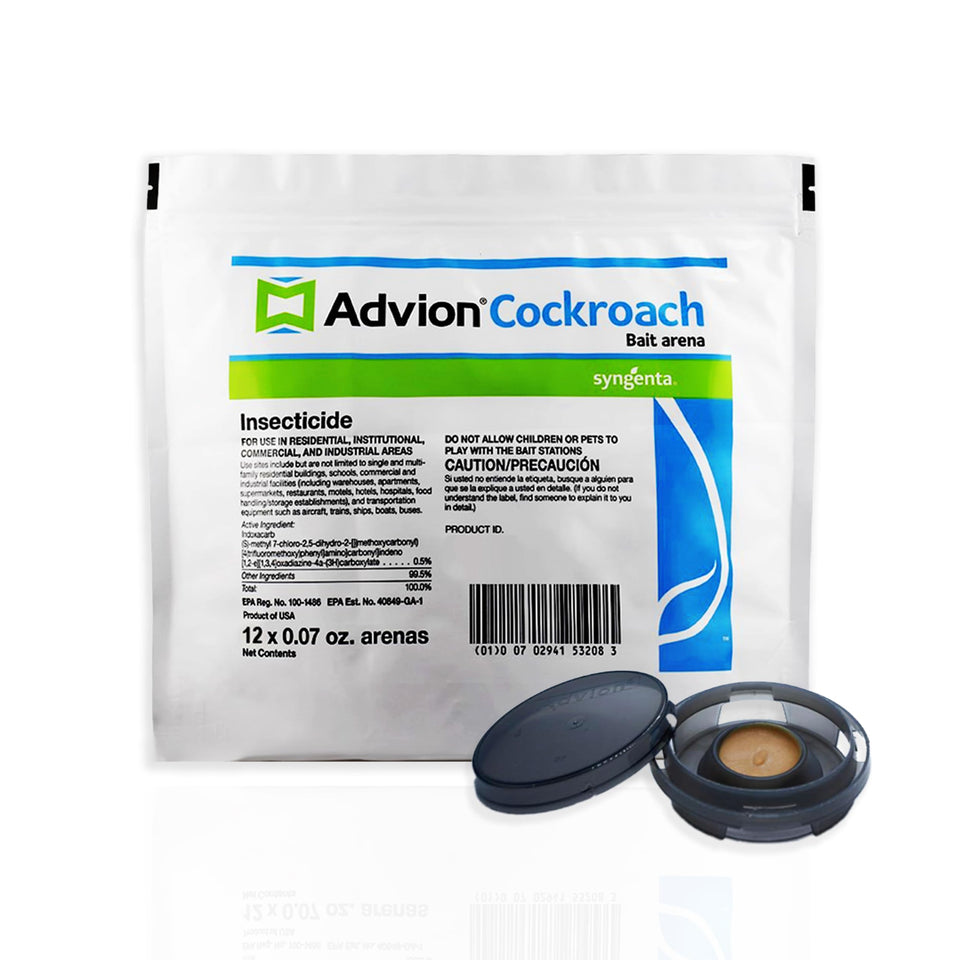 Syngenta Advion Arena bait stations 12ct packaging; discreet pest control deployment.