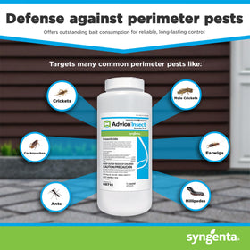 Advion bait band around home targets ants and roaches.