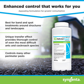 Exterior perimeter application with Advion bait for quick action.
