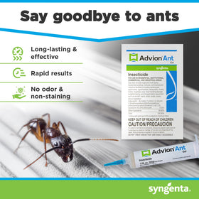 Syngenta Advion Singular Tube ant gel closeup formulation highlights attractive, fast-working bait.
