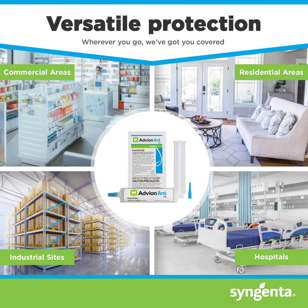 Syngenta Advion Singular Tube ant gel no-odor formula maintains integrity during extended use.