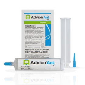 Syngenta Advion Singular Tube ant gel packaging shows easy-to-use bait for indoor and outdoor control.