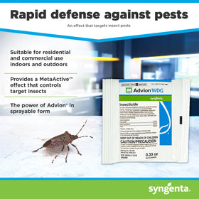 Syngenta Advion WDG foam spray in action for indoor and outdoor use