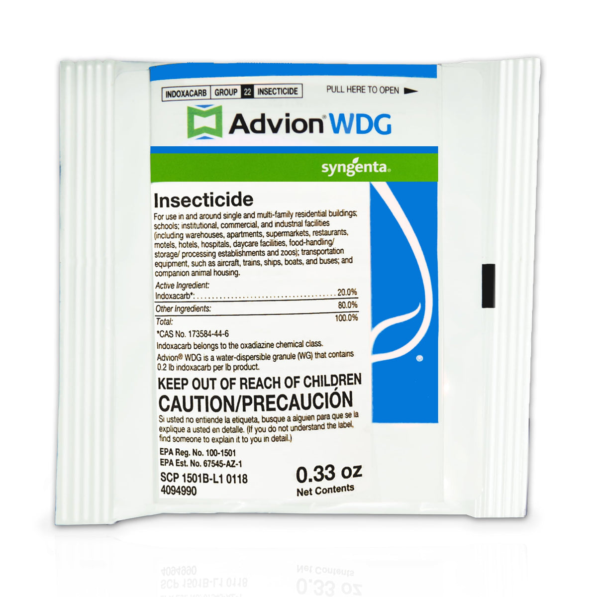 Syngenta Advion WDG packet closeup for ready-to-use perimeter pest control