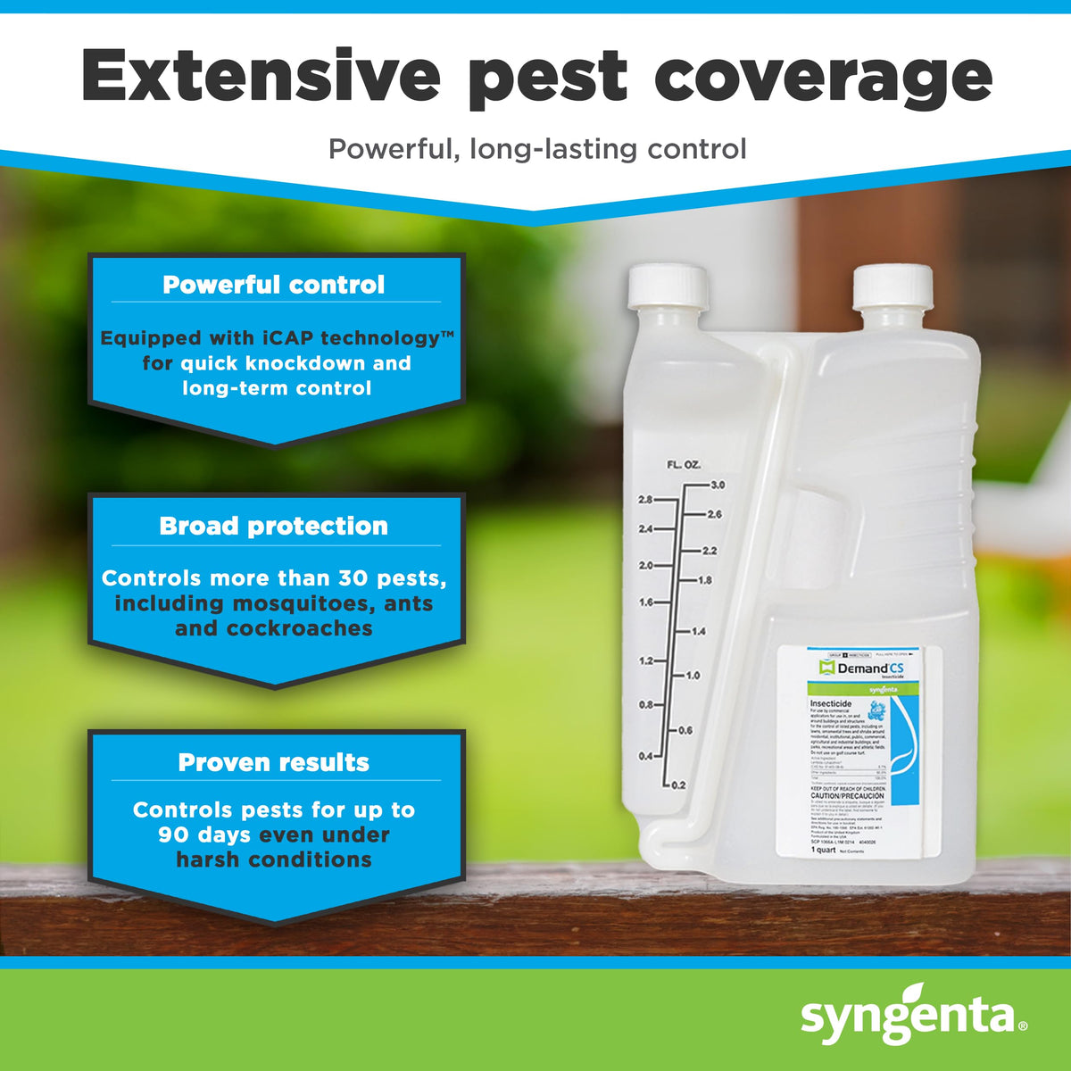 Syngenta Demand CS label close-up highlighting lambda-cyhalothrin.