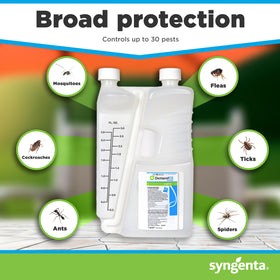 Syngenta Demand CS outdoor-use application on exterior areas for broad pest control.