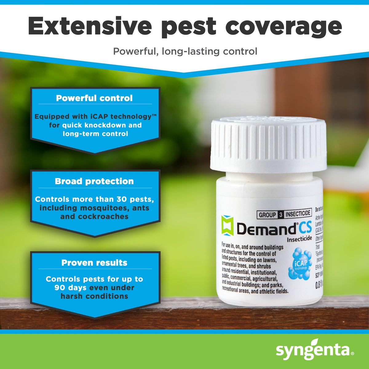 Syngenta Demand CS being mixed with water for easy dilution.