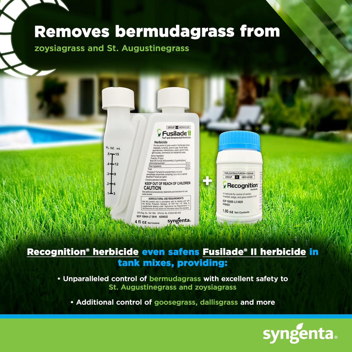 Syngenta Fusilade II 4 oz bottle for grass weed control in landscapes