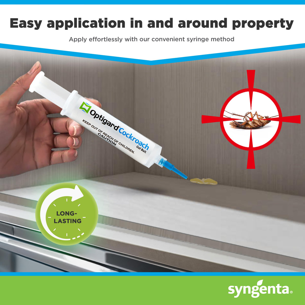 Syngenta Optigard Cockroach Gel four-tube package ready for quick deployment.