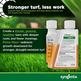 Syngenta Primo Maxx in a difficult-to-mow area hints at easier mowing.