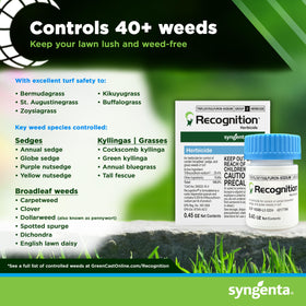 Recognition application on lawn weeds including sedges and broadleaf plants