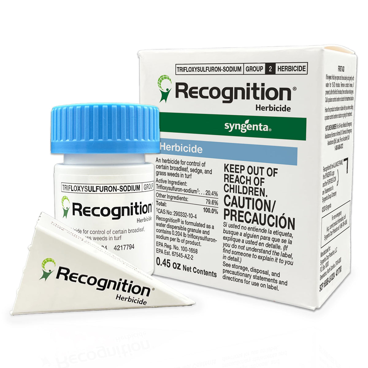 Syngenta Recognition weed killer bottle for post-emergent lawn weed control