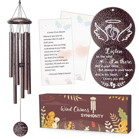 Synhonty 25-inch miscarriage wind chimes evoke cherished memories with comforting melodies.