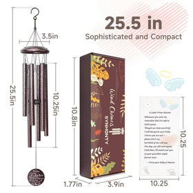Synhonty thick aluminum tube wind chimes for durability in any season.