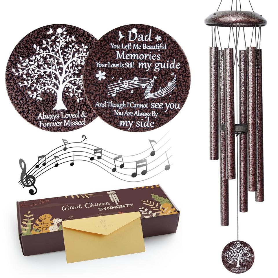 Synhonty memorial wind chimes for dad with comforting breeze melody