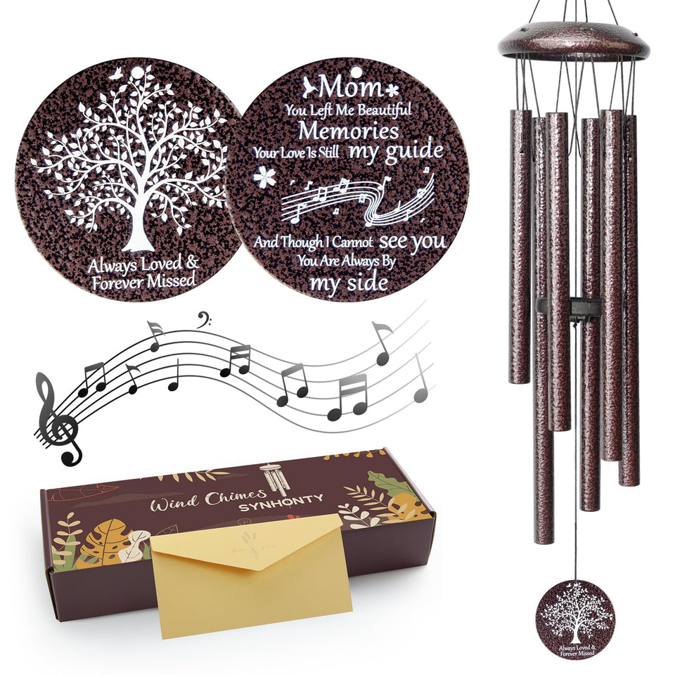 Synhonty memorial wind chimes mom 25in evoke lasting memories outdoors.