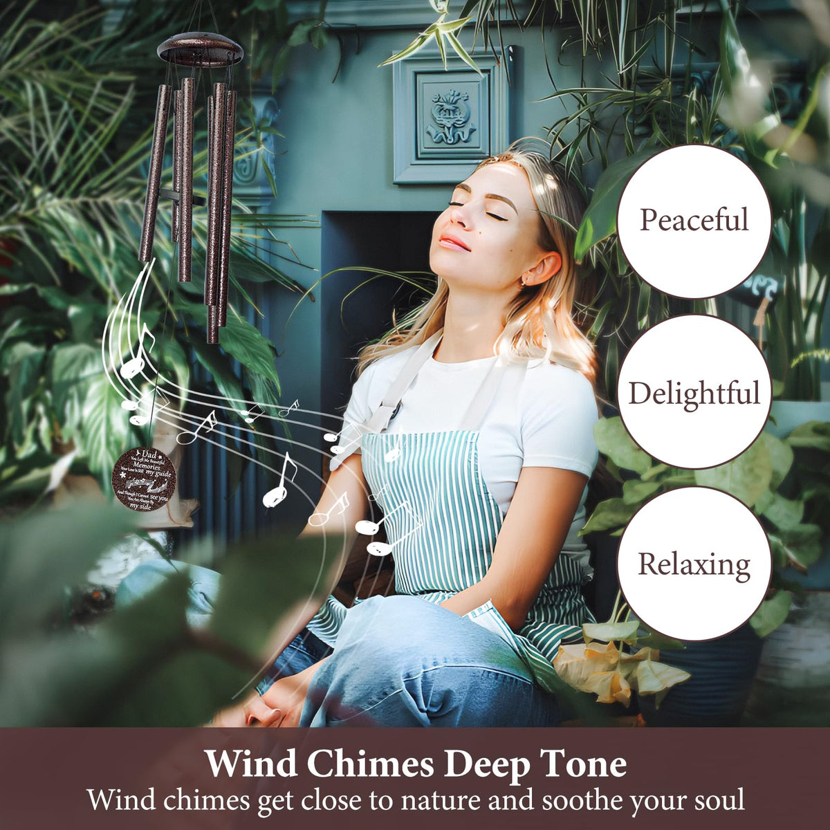 Synhonty outdoor garden memorial wind chimes for serene remembrance