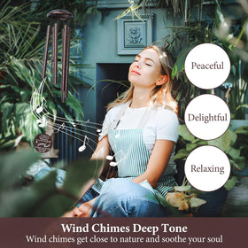 Synhonty outdoor garden memorial wind chimes for serene remembrance