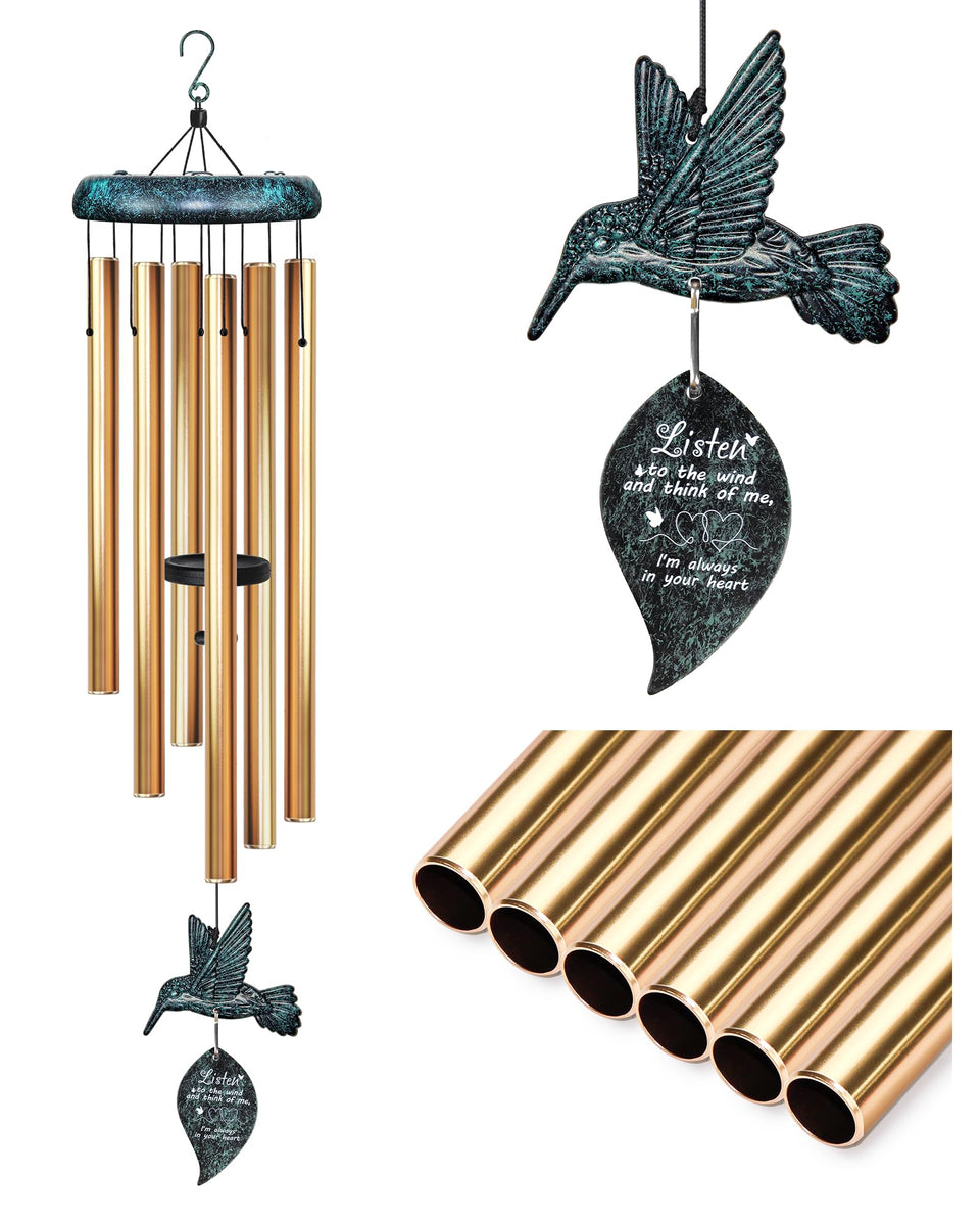 Synhonty sympathy wind chimes outdoor deep tone for remembrance.