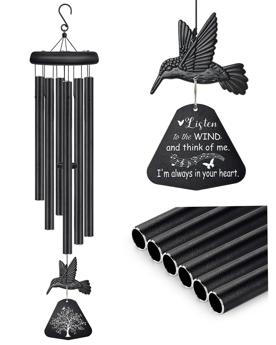 Synhonty Sympathy Wind Chimes for outside use with deep tone and lasting resonance.