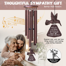 Synhonty wind chimes gift box and card offer a personal condolence touch