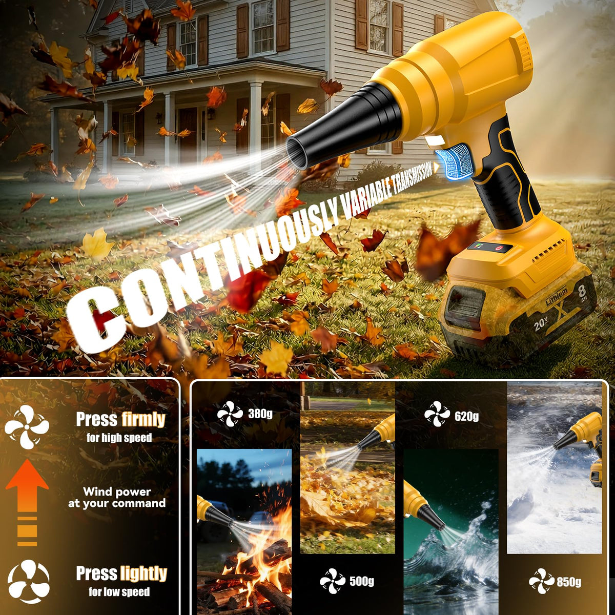 Synxiter high-speed jet fan with 30000 RPM for rapid debris clearing.