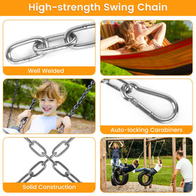 Syocsek 2 pack adjustable extension chain adds flexible length for hammocks.