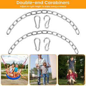 Syocsek five sixteenth inch carabiner end enables quick installation.