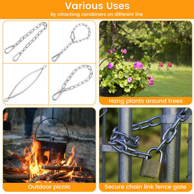 Syocsek multiuse outdoor chain extensions for bird feeders or plant baskets.
