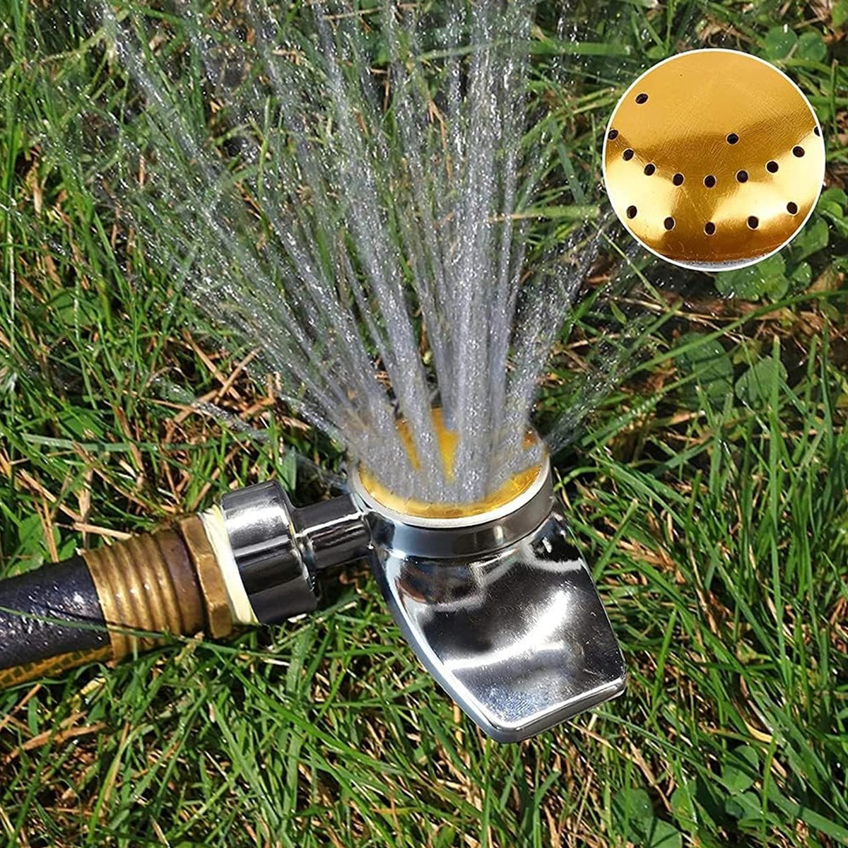 SYOOY compact sprinkler ideal for small spaces and regular garden care.