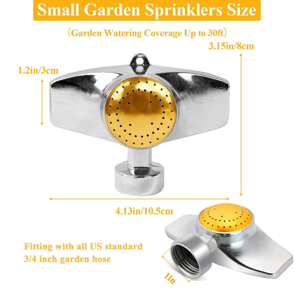 SYOOY small garden sprinkler head delivers precise watering for targeted areas.