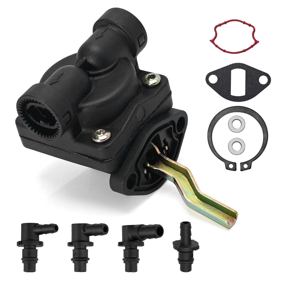 SYOWADA 4155905S fuel pump closeup showing rugged build for reliable lawn equipment.