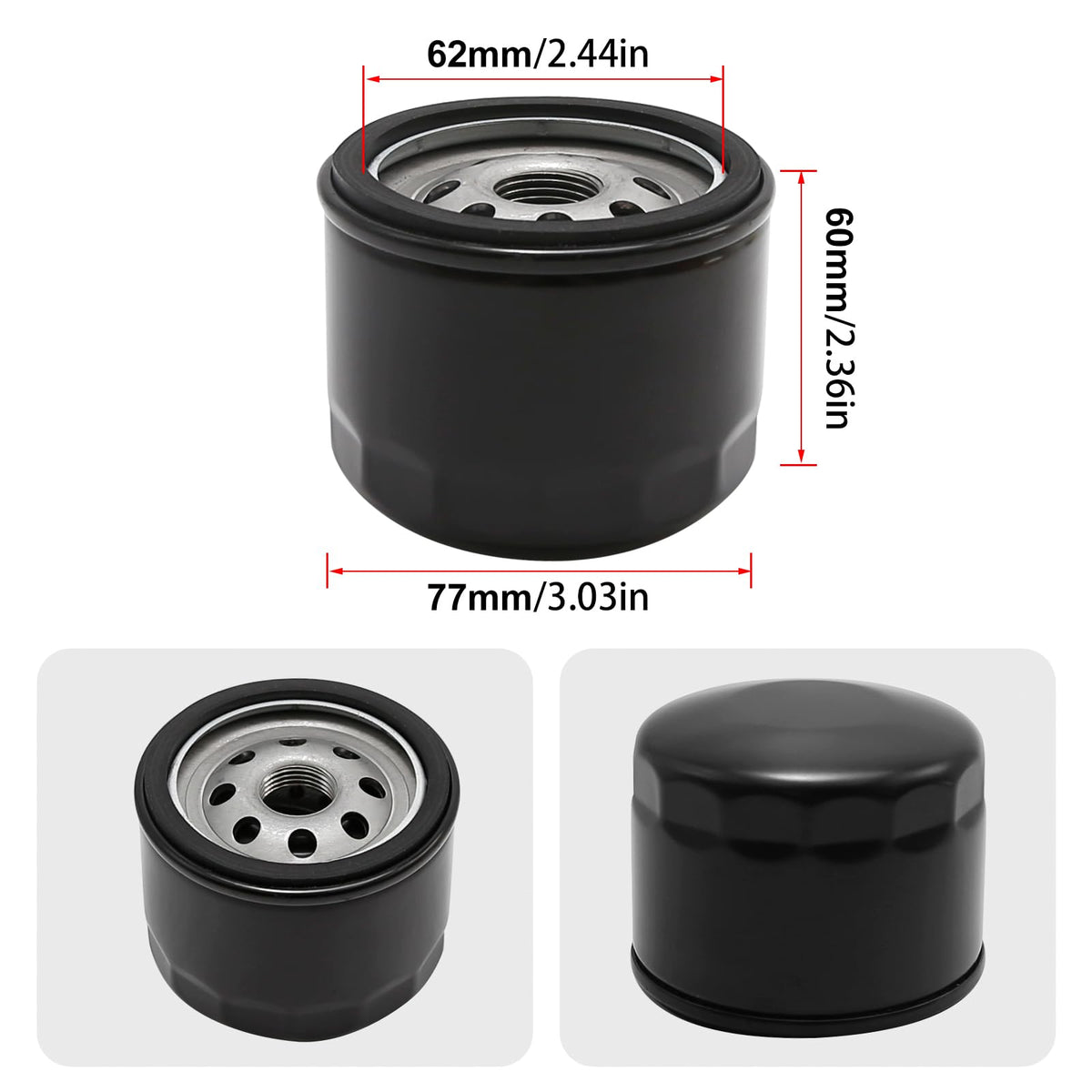SYOWADA 49065-2057 oil filter close-up designed for Kawasaki engines