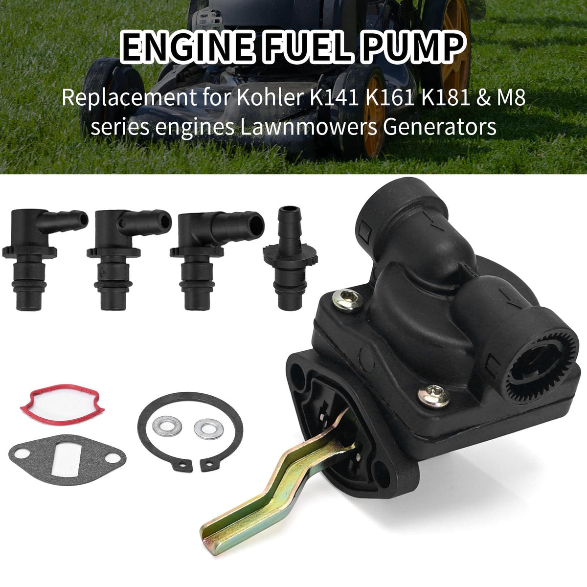 SYOWADA fuel pump in use on mower delivering smooth operation.