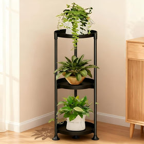 SYQ 3-tier plant stand with anti-slip pads keeps pots secure on any surface