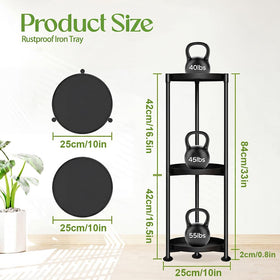 SYQ 3-tier plant stand shows heavy-pot capacity for sturdy indoor or outdoor use